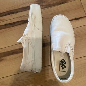 White vans slip ons - size 8